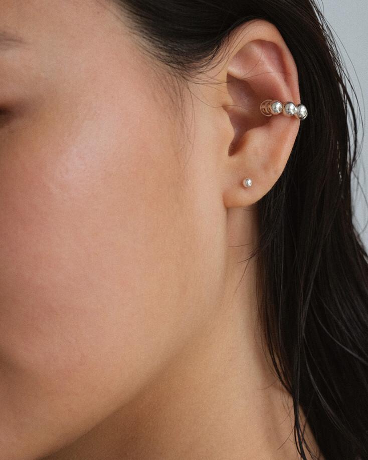 Dots Bold Earcuff - Silver (silver925)