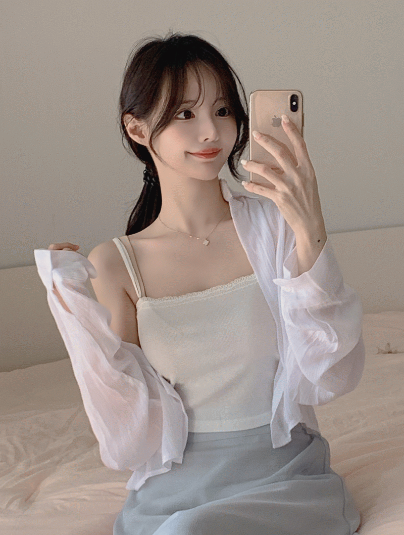 멜티드 베키 하늘핏 크롭셔츠 bl
