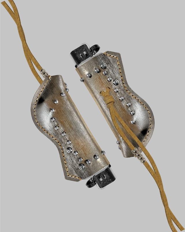 Silver Leather Lighter Holder