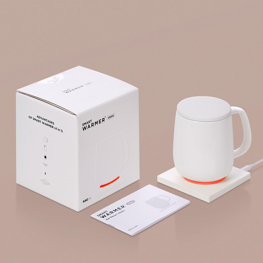 솔루엠 스마트워머 MINI 머그워머 보온컵 무선 충전 2in1