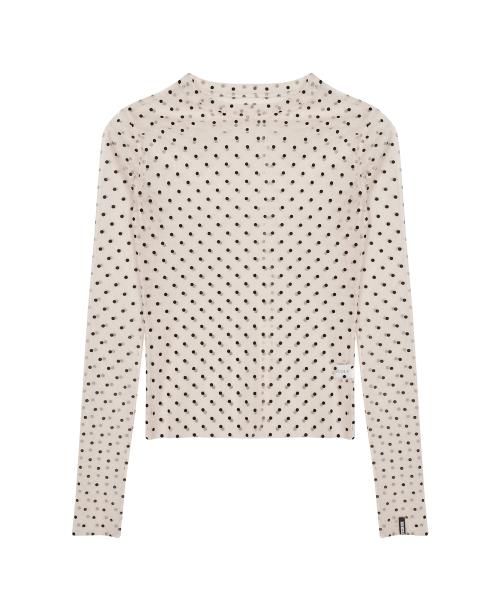 NICOLE LABEL SEE-THROUGH DOTS TOPS_2 COLOR