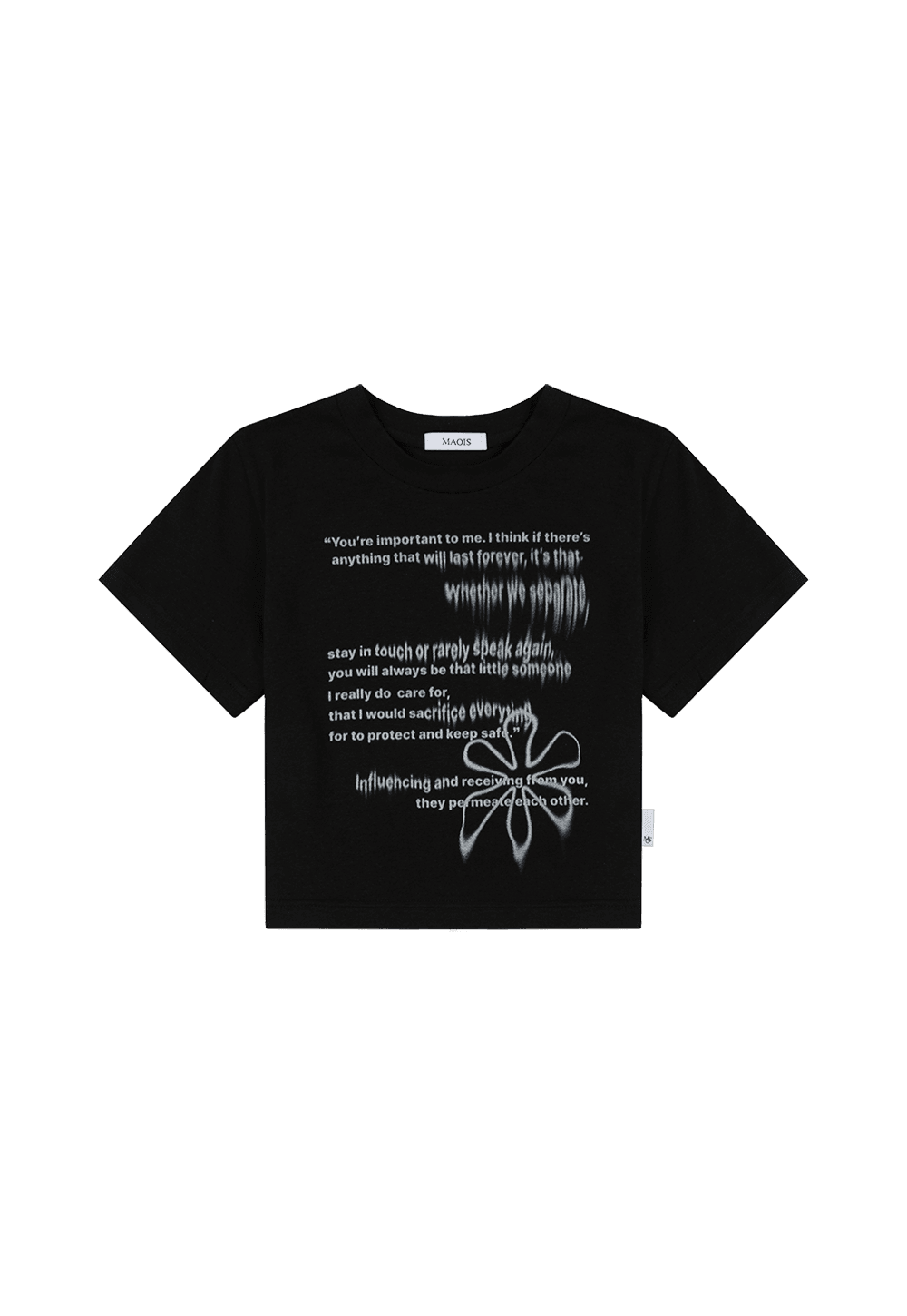 THE PROMISE CROP T-SHIRT - BLACK