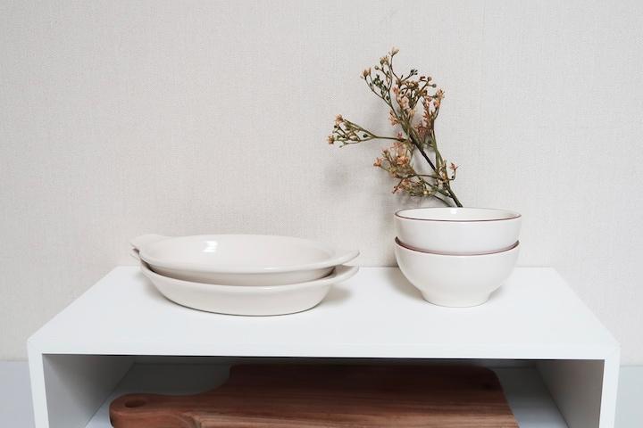 높은 받침대 1단 선반 495mm ㄷ자 U자 정리대 인서트 보조선반 3colors