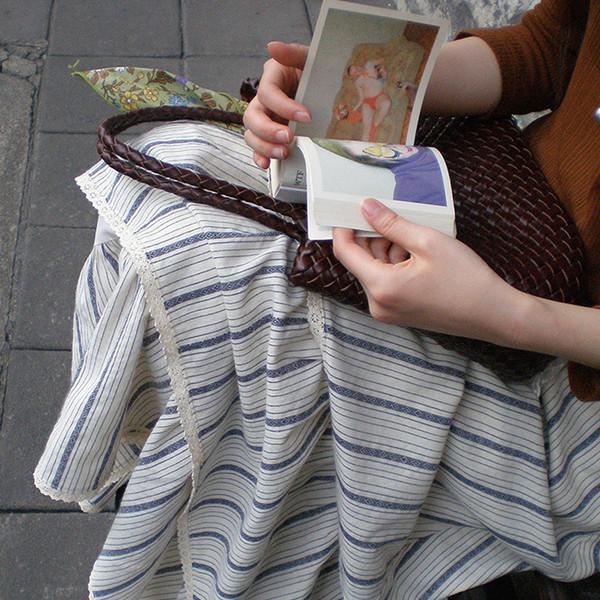 Stripe flow skirt