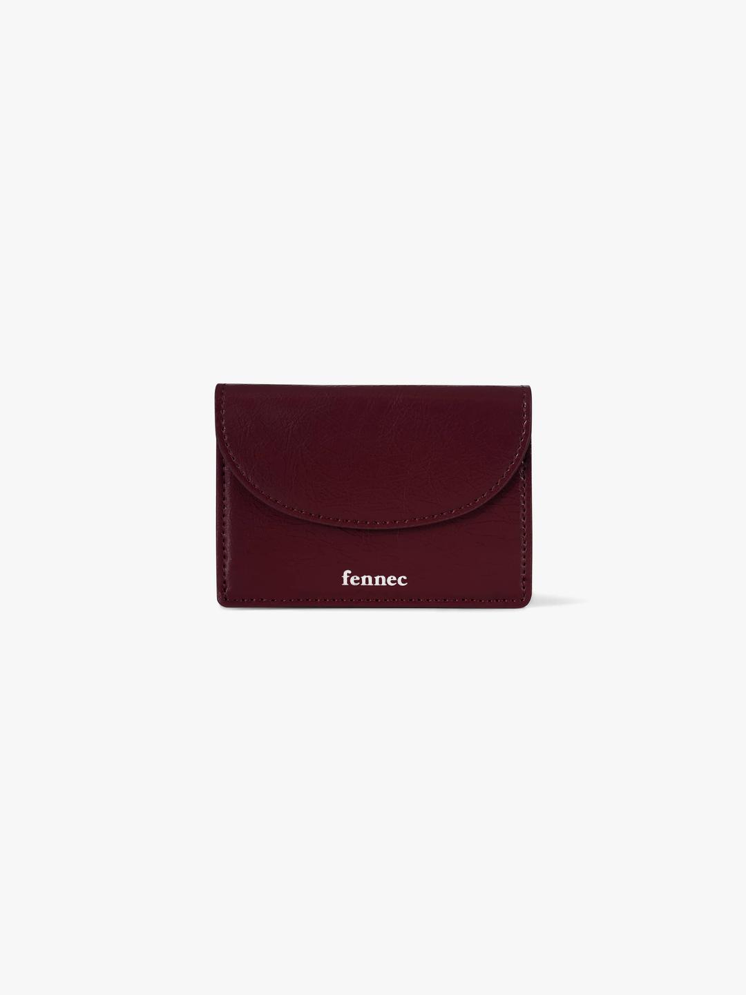 CRINKLE HALFMOON MINI WALLET - DEEP CHERRY