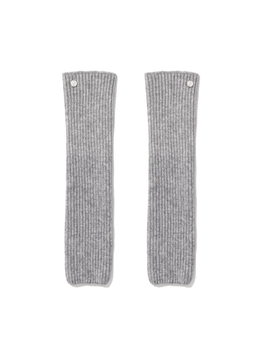 [WOMEN] BUTTON POINTED RIBBED LEG WARMER_MELANGE