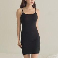 엘라운지 모달 Y존방지 스트링 나시원피스 슬립 2매세트