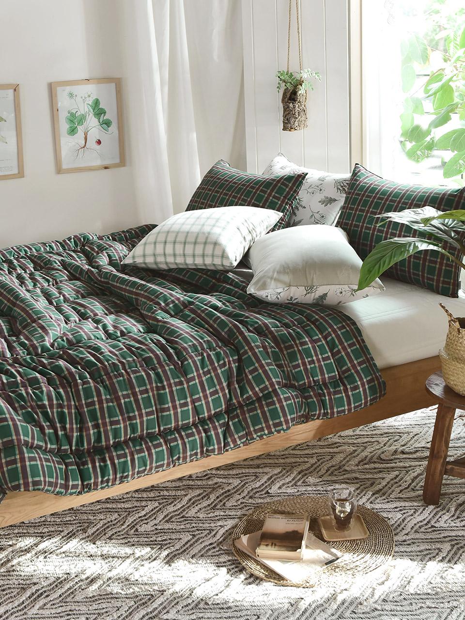 먼지없는 가든체크 차렵이불 (SS/Q)