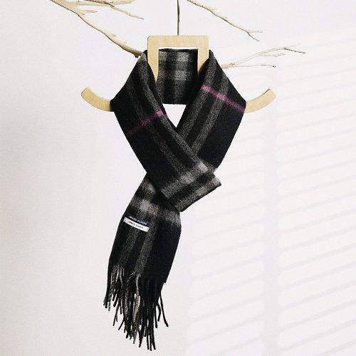 울100 글랜체크 울머플러2 (C2104-AM093_BK)