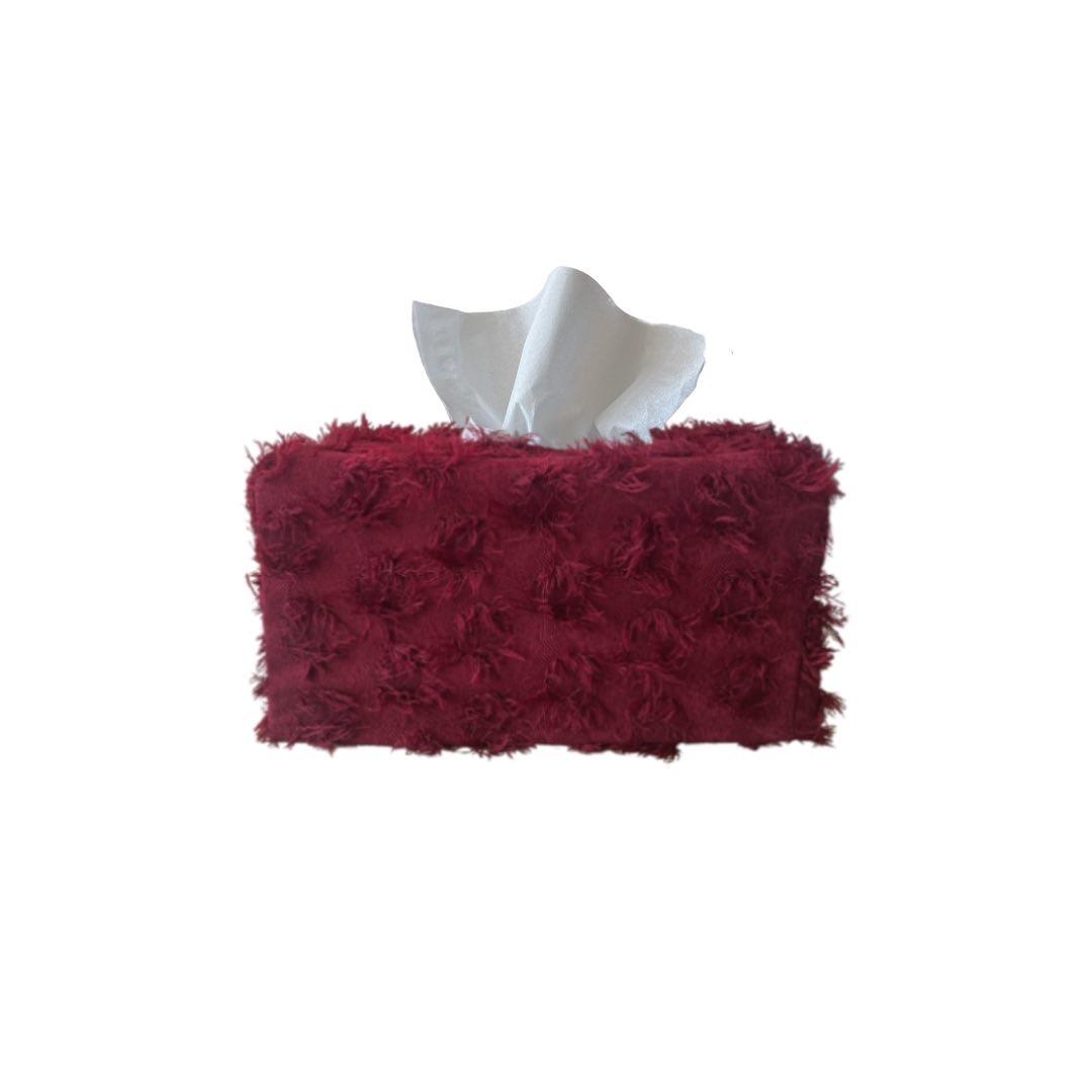 Burgundy Fringe 티슈케이스 2sizes
