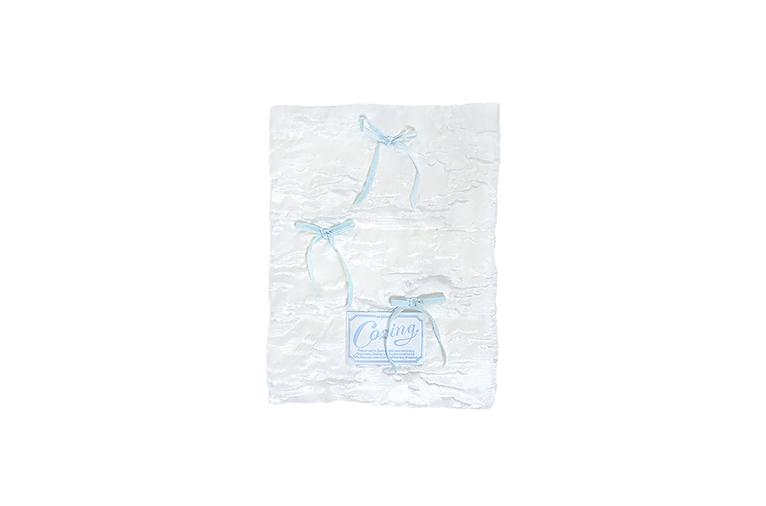 [cozing] Pillow notebook pouch_jacquard white