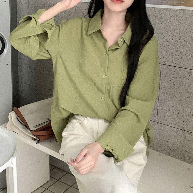 [가을까지쭉ෆ/살안타템] 레딘 베이직 루즈핏 셔츠 - 3 Color