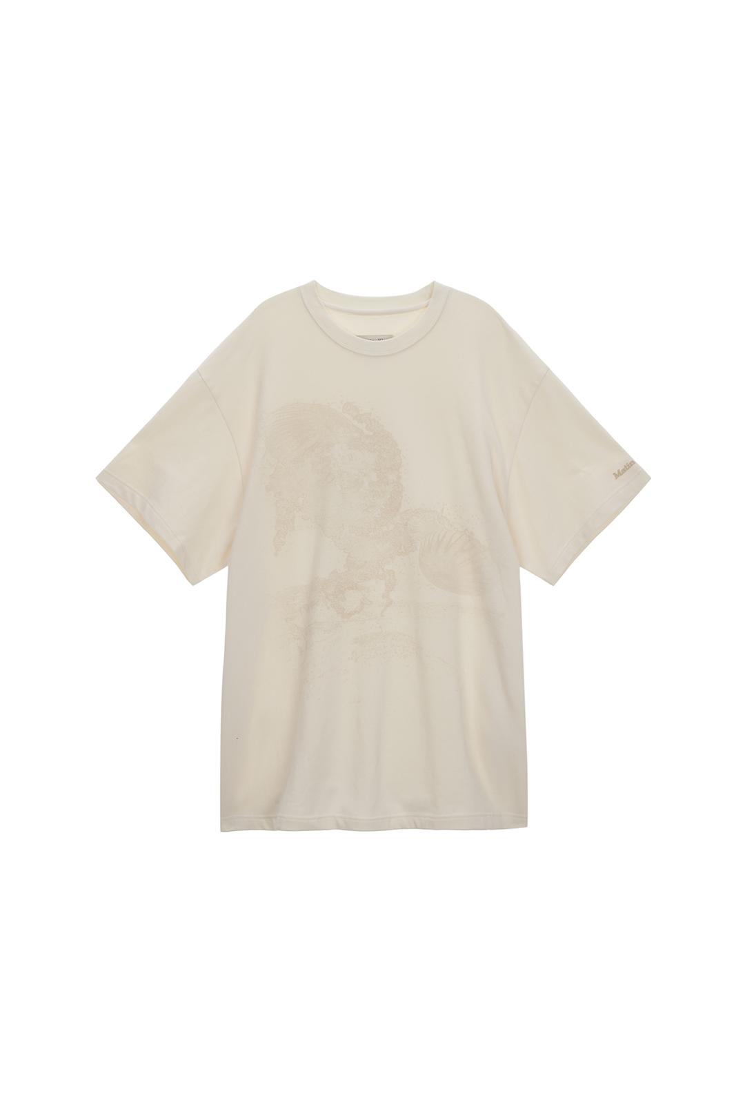 OVERSIZE BIG GRAPHIC TOP FOR MEN IN LIGHT BEIGE