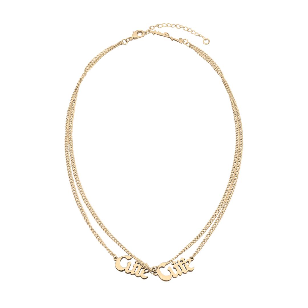Cute++ gold  gold necklace