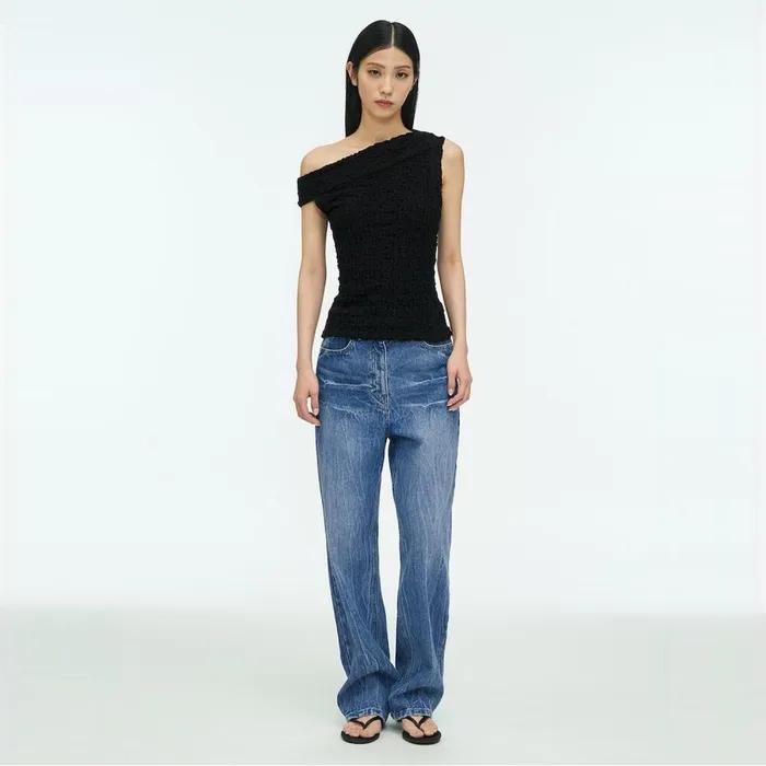 Denim Straight Pants  Blue (AG6221A02P)