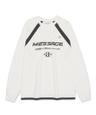 MESSAGE LOGO RAGLAN LS TEE WHITE
