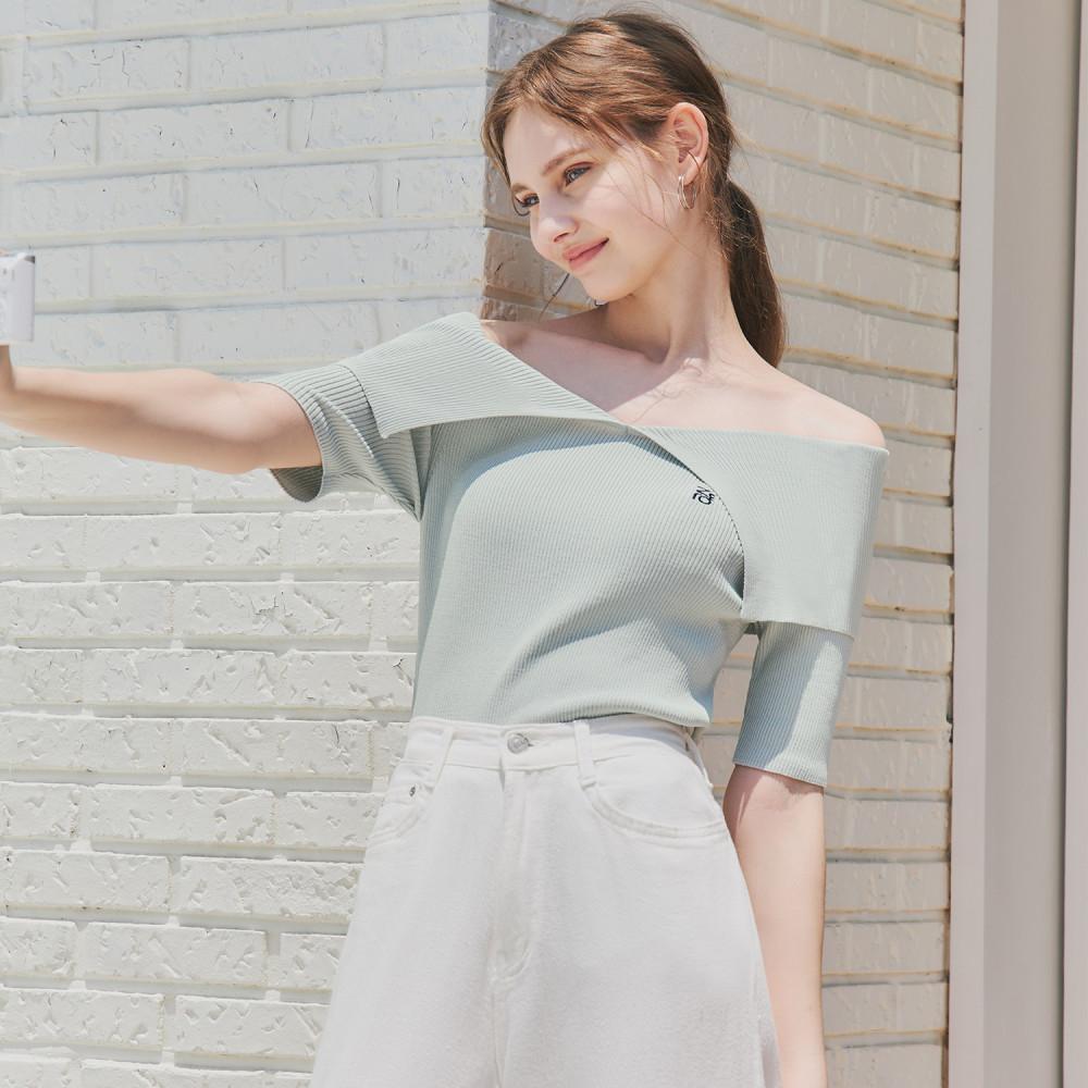 [제로스트릿][3컬러] 반팔 케이프 오프숄더 스웨터 SHORT SLEEVE CAPE OFF SHOULDER SWEATER