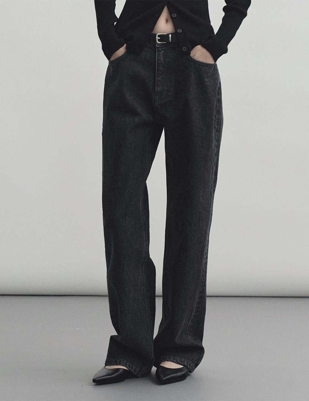 [Premium] 스트레이트 AMC 데님진 블랙 MDPT056BLACK