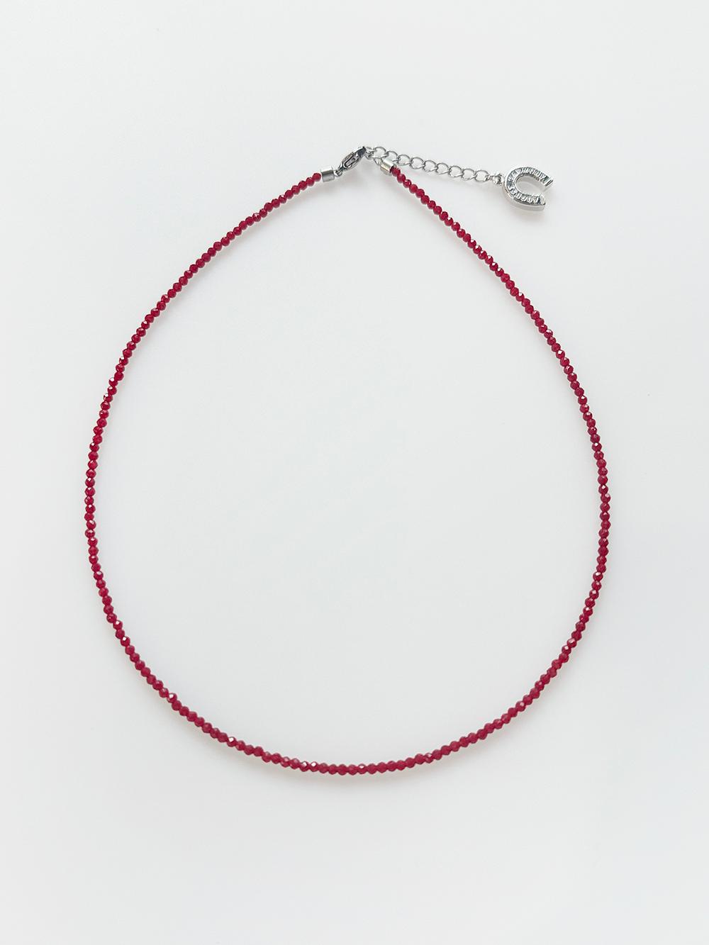 Tiny Red Crystal Necklace