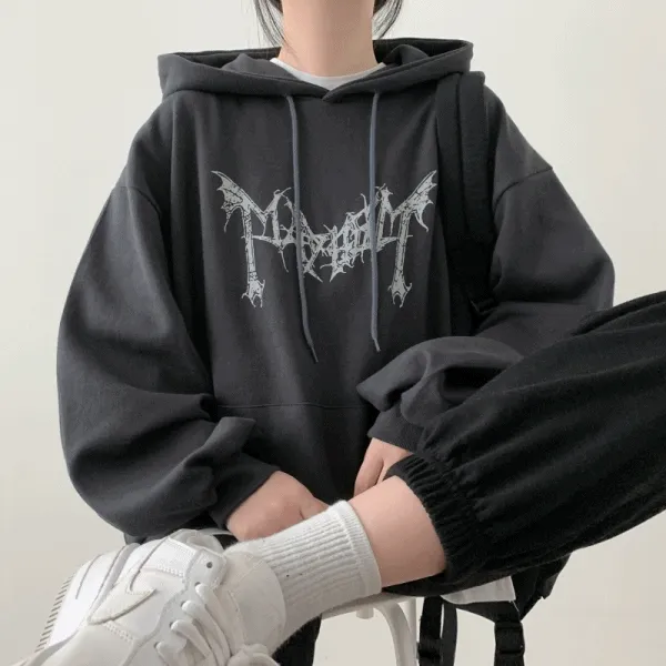 [유니크/휘뚜루!] 빈티지 루즈핏 후드티 [4color]