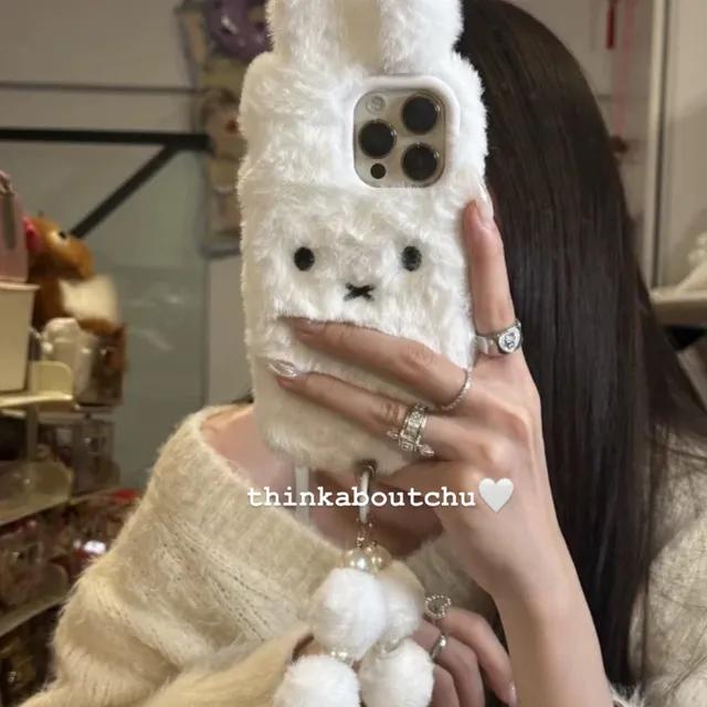 에이블리단독🐰16시리즈가능🐰복실 귀여운 토끼 아이폰케이스 겨울케이스 털케이스 유니크케이스 귀여운케이스 아이폰 13 14 15 16 프로 맥스