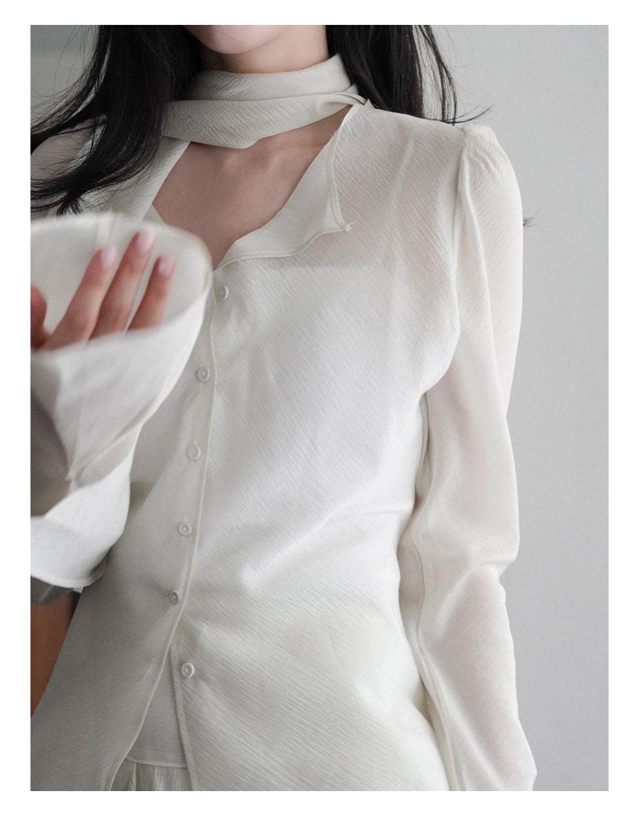 [BL] 에떼 타이 블라우스 [레몬세이지]