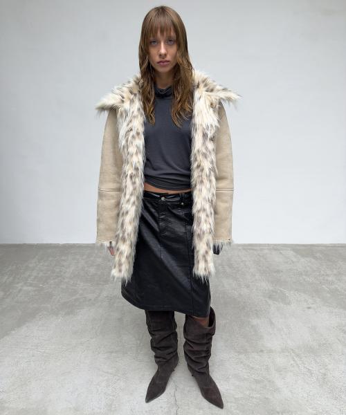 Reversible Fur Mustang, BEIGE