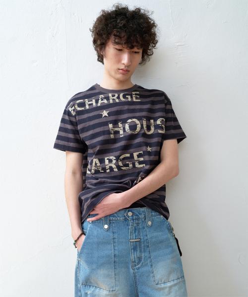 BLEED STRIPE TEE BLUE