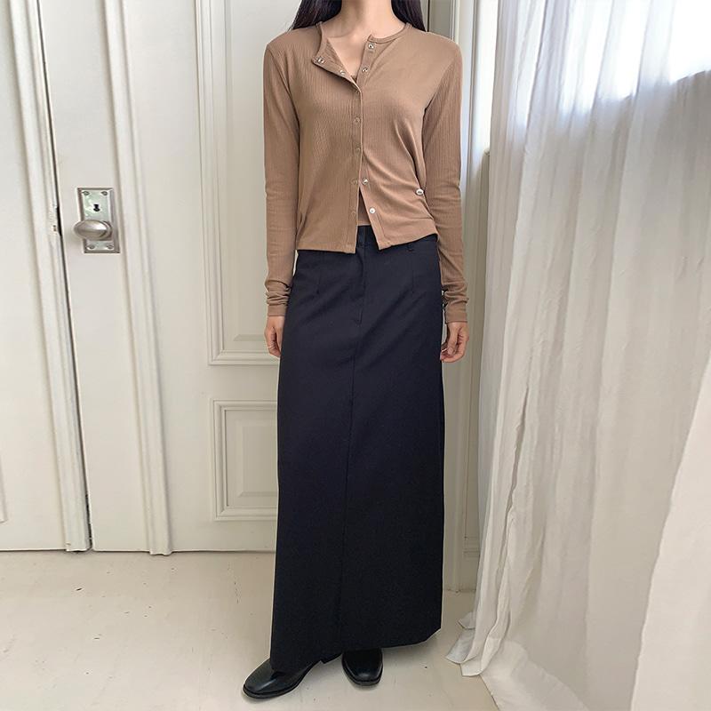 Ring Snap Cardigan - Beige
