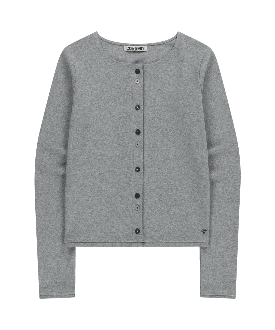 RAW EDGE CARDIGAN MELANGE GREY