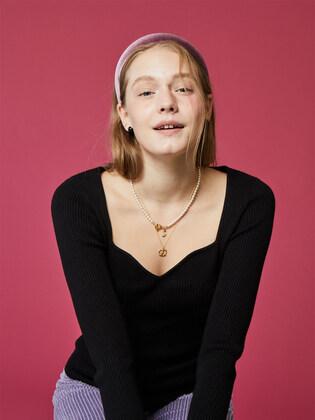 [단독][SET]Pretzel Necklace_2color+My Initial Pearl Necklace