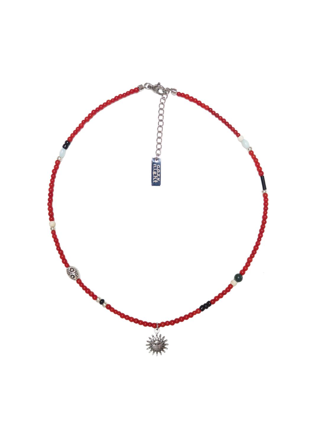 [C.Z.N.T] sun red necklace