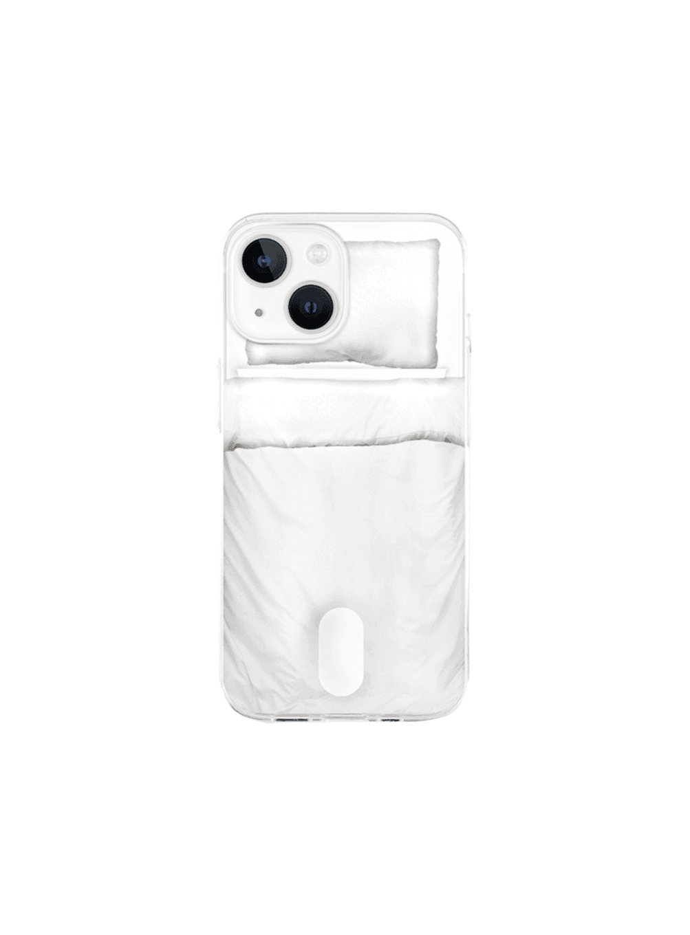 White bedding phone case