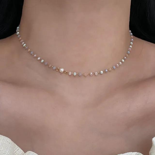 [MADE] voa 써지컬스틸 파스텔 비즈 초커 목걸이