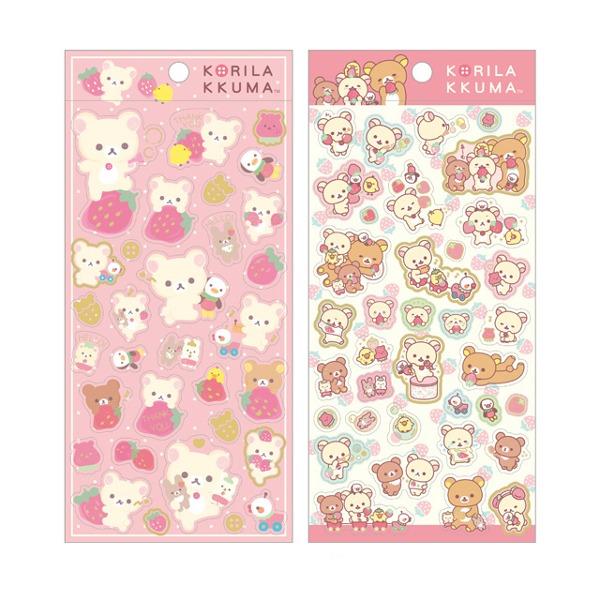 리락쿠마 스티커 : 코리락쿠마의 딸기딸기한 하루