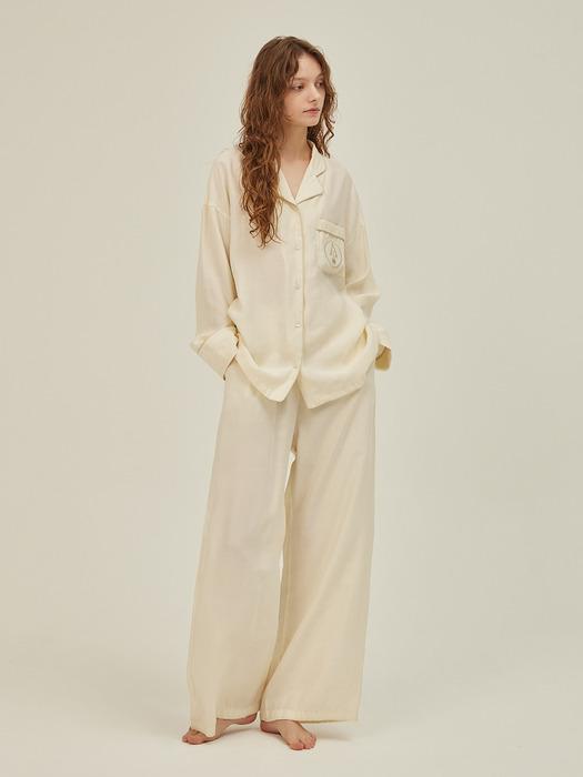 CLASSIC ROUND PAJAMA SET_ivory