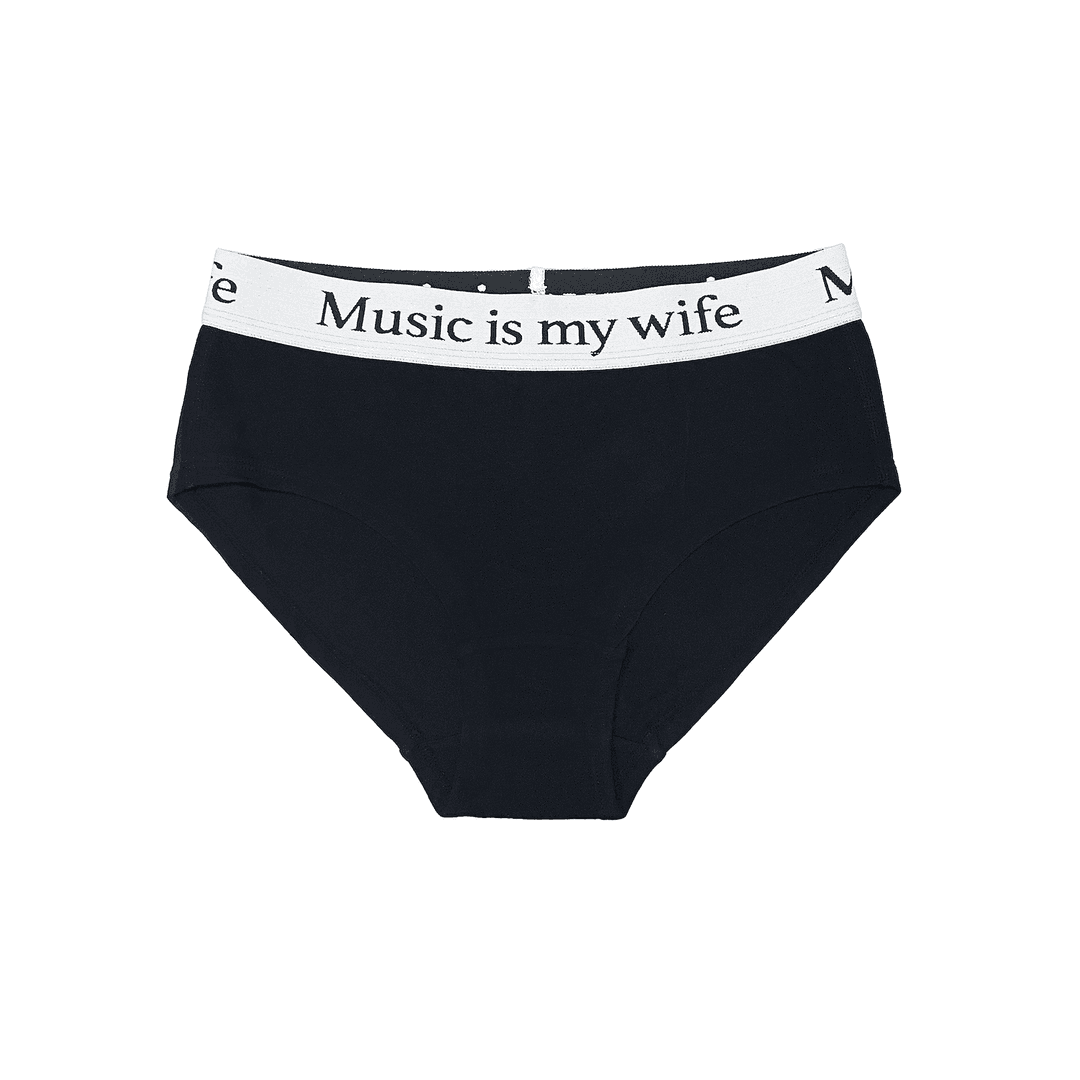 Music is my wife UNDERWEAR Bikini (Black)