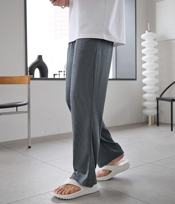 에어쿨 무중력 골지 세미와이드팬츠