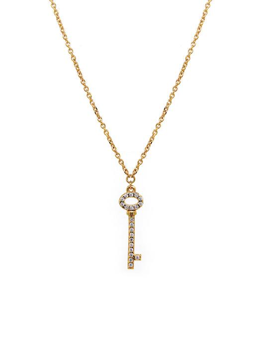Key Pendant Cubic Necklace (Silver925)