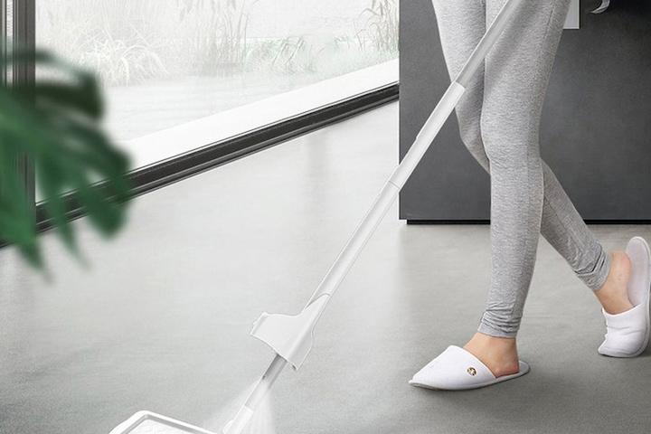 물 나오는 스프레이 밀대 걸레 실내 바닥 걸래 거실 세차 청소 도구 + 극세사 패드 2매