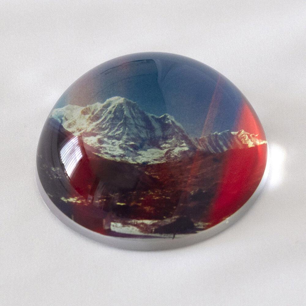 Mountain 오브제 유리 문진