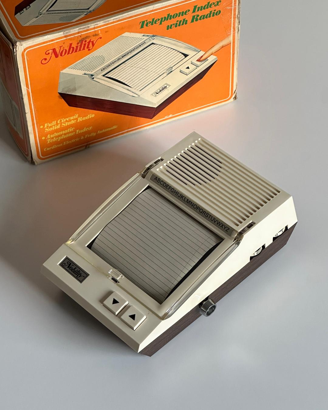 80s NOBILITY Telephone Index with Radio