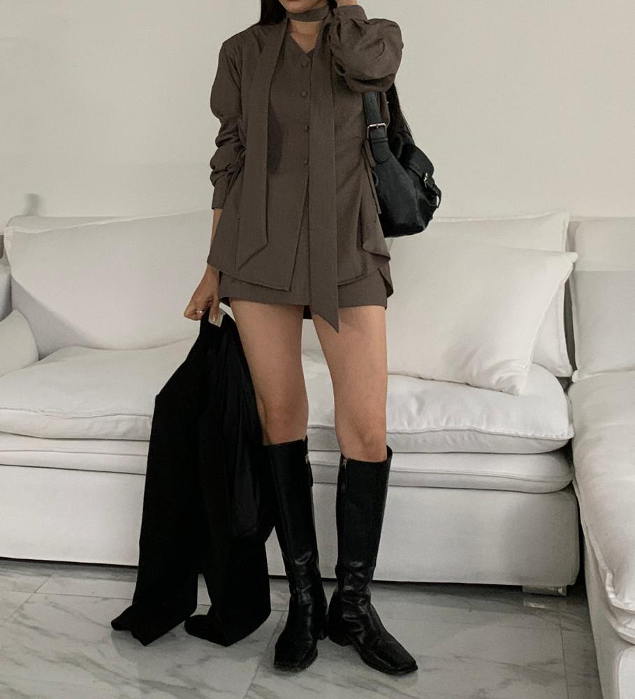 [무배] 리미 속바지 미니 스커트 (2color)