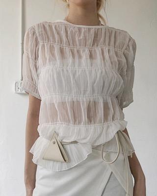 amor see-through blouse (2color)