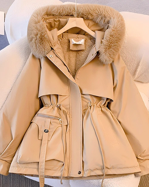 리얼지 기모 퍼 후드 야상 점퍼