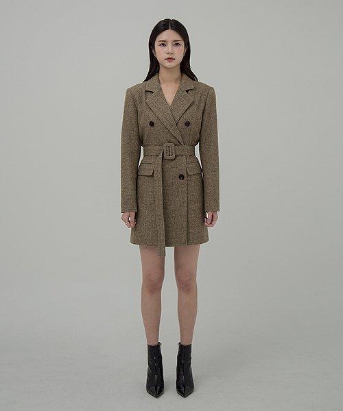 하운드투스 울 자켓 드레스 (카키베이지)