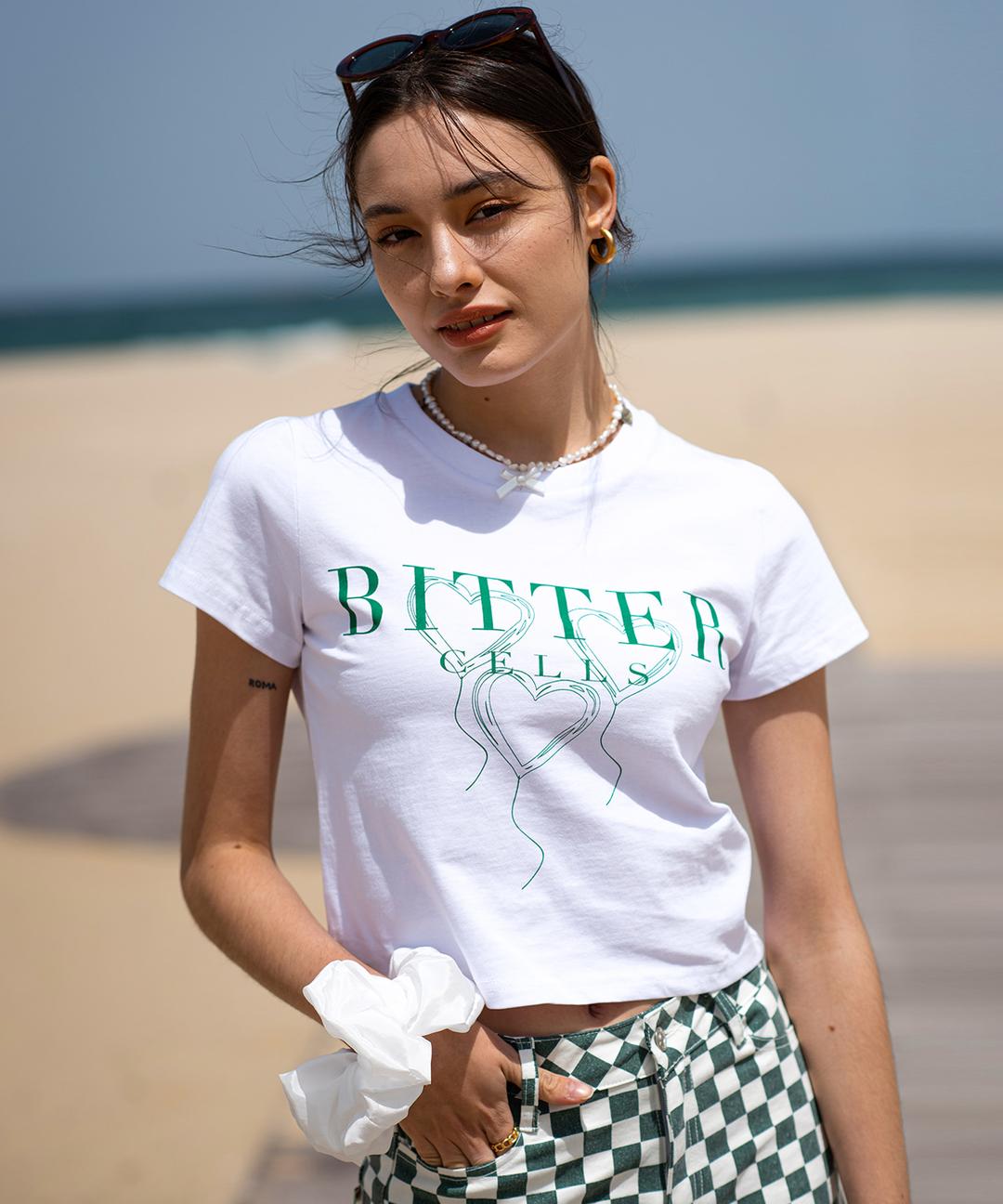 Heart Balloon Tee-White