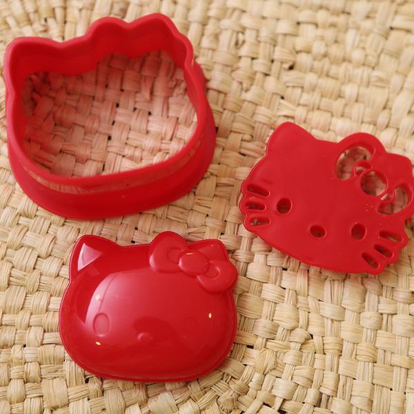 (일본) 헬로키티 얼굴 주먹밥틀(레드)