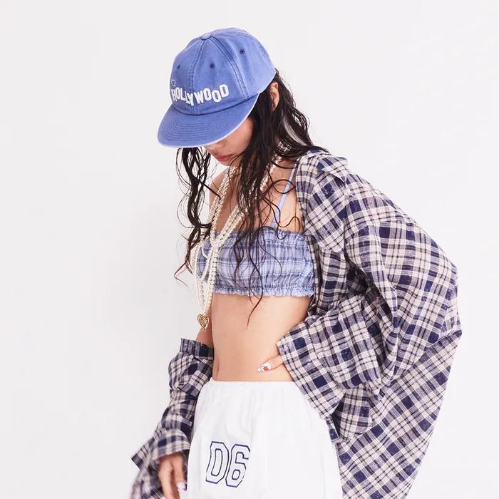 NEW DIRTYWASHING OVERFIT CHECK SHIRT NAVY