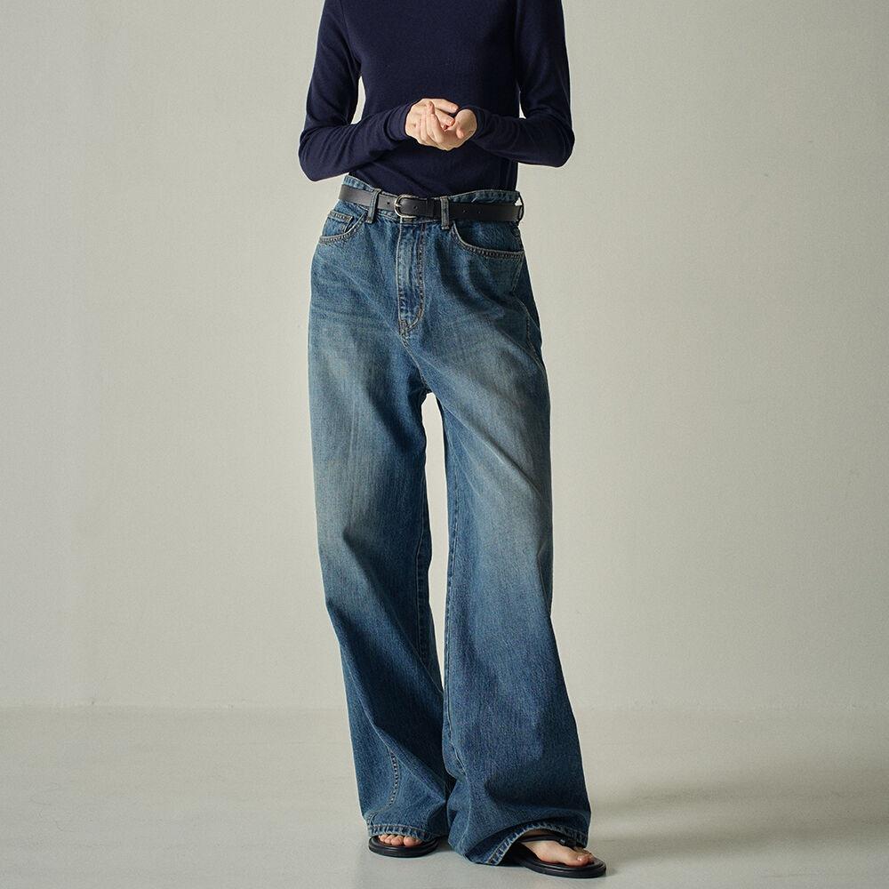 클래식 와이드 데님_vintage washing